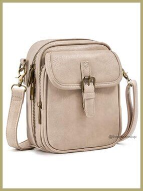 Women's Vegan Leather Crossbody Bag with Card Slots, RFID Blocking, Anti-theft